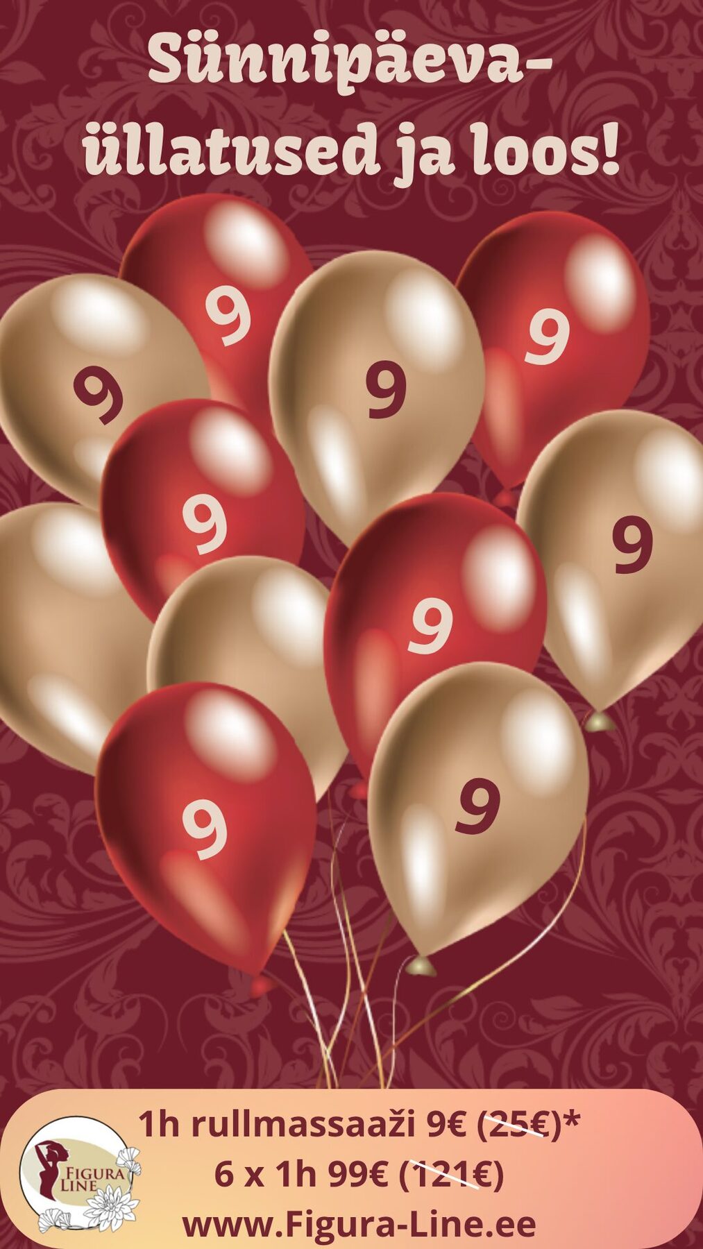 9 aastat = 9 päeva täis üllatusi, jälgi sotsiaalmeediat ja võida kingitusi!
😇 Armsad sõbrad, oleme koos olnud juba 9 aastat! Selle ajaga on kulutatud sadu tuhan
