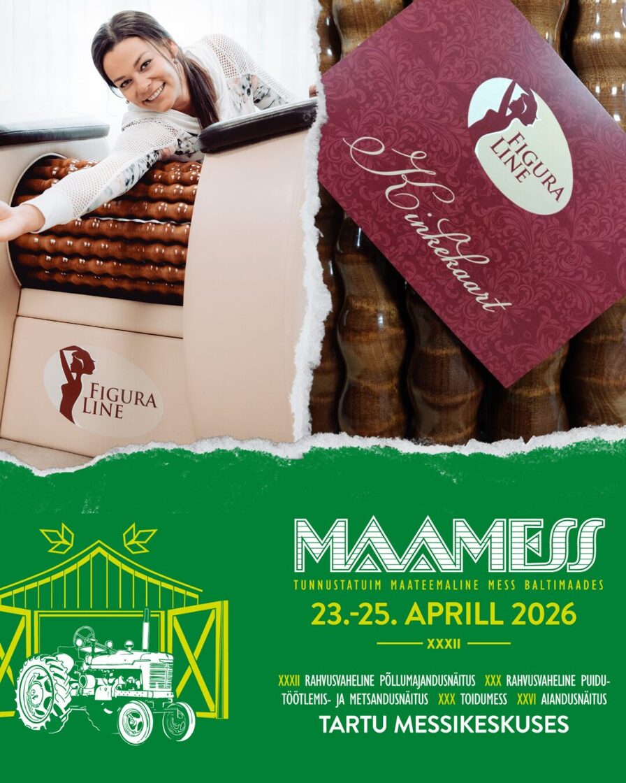Maamess 𝟮𝟬𝟮𝟲 𝘅 Figura Line Tartu LOOSIMÄNGUS 2x2 piletit ja rullmassaaž kõigile!23.–25. aprillil toimub Tartu Näituste Messikeskuses 32. korda Maamess.Võitjale 